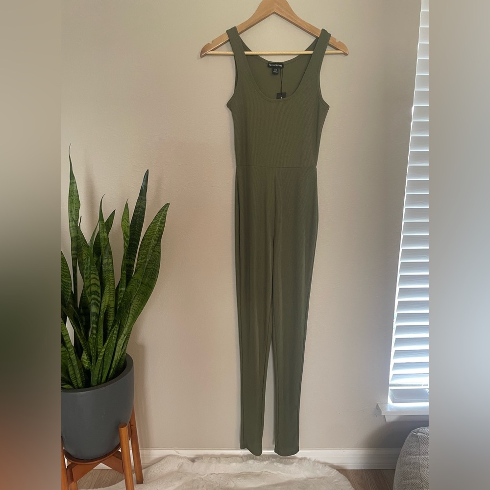 Pretty Little Thing green jumpsuit